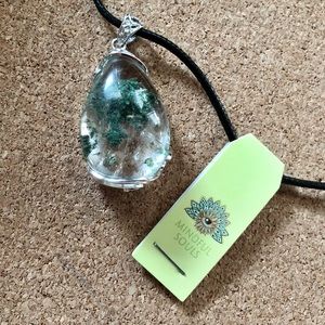 Meditation Stone Green Phantom Quartz Necklace